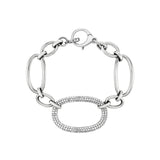 Galets La Côte The Pebbles Open Diamond Oval Large Link Chain Bracelet