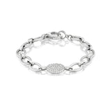 Galets La Côte The Pebbles Diamond Oval Connecter Chain Link Bracelet