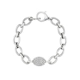Galets La Côte The Pebbles Diamond Oval Connecter Chain Link Bracelet