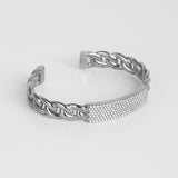 Diamond ID Curb Cuff Bracelet