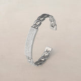 Diamond ID Curb Cuff Bracelet