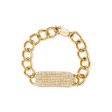14K Gold Diamond ID Bracelet