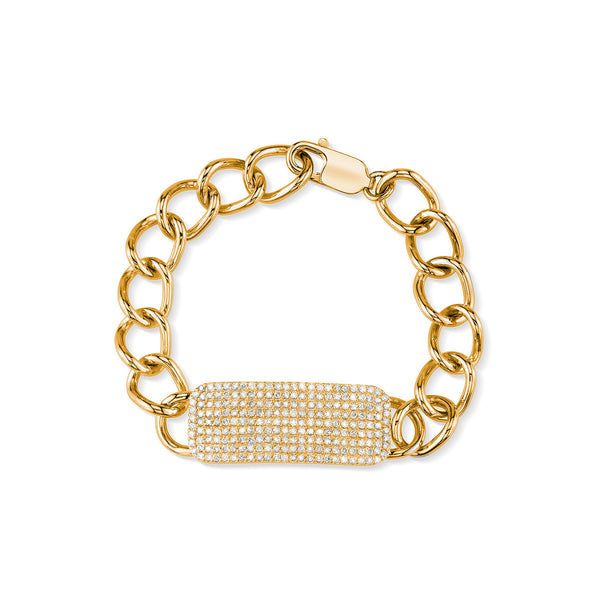 14K Gold Diamond Women's ID Bracelet – Sheryl Lowe