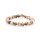 14k Mexican Fire Opal Bracelet with Diamond Rondelles