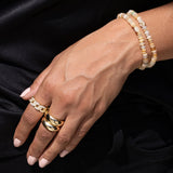 14k Ethiopian Opal Beaded Bracelet with Diamond Pill Bead