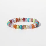 14k California Days Mix Gemstone and Pearl Bracelet with Rondelle