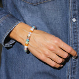 14k California Days Mix Gemstone and Pearl Bracelet with Rondelle