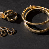 14k Gold Chunky Tubogas Flexible Chain Bracelet