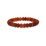 14k Dark Carnelian Bracelet with Diamond Rondelles - 8mm