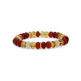 14k California Sunfire Mix Beaded Bracelet with Diamond Rondelle - 8mm