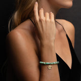 14k Emerald Bracelet with Guardian Angel Charm - 7mm