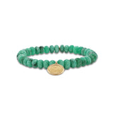 14k Emerald Bracelet with St. Christopher Charm - 7mm