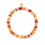 14k Mexican Fire Opal with 5 Diamond Rondelles - One of a Kind