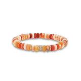 14k Mexican Fire Opal with 5 Diamond Rondelles - One of a Kind