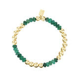 14k Emerald & Bali Beaded Bracelet - 6mm