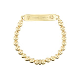 14k Manifestation ID with Bali Beaded Bracelet - 6mm