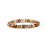 14k Brown Zircon Bracelet with Brown Zircon Bead Connector - One of a Kind