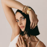 14k Brown Zircon Beaded Bracelet with Diamond Rondelle - 7mm