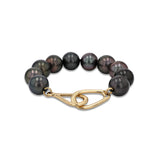 Tahitian Pearl Bracelet with 14k Gold Fish-Hook Buckle Clasp - One of a Kind