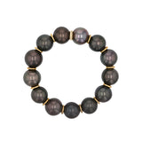 Tahitian Pearl Bracelet with 14k Gold Rondelles - One of a Kind