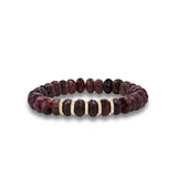 14k Yellow Gold Pink Tourmaline and Diamond Bracelet - One of a Kind