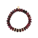 14k Yellow Gold Pink Tourmaline and Diamond Bracelet - One of a Kind