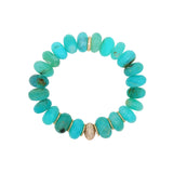 14k Peruvian Opal Beaded Bracelet with Diamond Rondelle