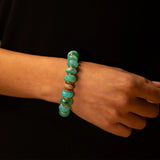 14k Peruvian Opal Beaded Bracelet with Diamond Rondelle