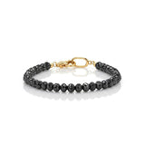 18k Black Diamond Beaded Bracelet