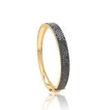 14k Black Diamond Bangle