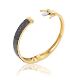 14k Black Diamond Bangle