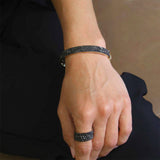 14k Black Diamond Bangle