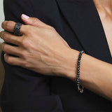 18k Black Diamond Beaded Bracelet