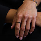 14k Black Diamond Eternity Stacking Ring