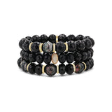 Le bracelet Carolyn Stack - Perles de spinelle et de perles de Tahiti - Pièce unique