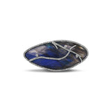 Freeform Labradorite Brooch with Diamond Branch Accents "One of a Kind"