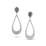 Diamond Drop Earrings with Rose Cut Chocolate Diamond Stud