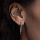 Diamond Paperclip Earrings