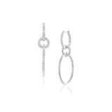 Galets La Côte The Pebbles Diamond Oval Link Hoop Earrings
