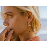 14k Pink Tourmaline Multi Shaped Drop Earrings - One of a Kind