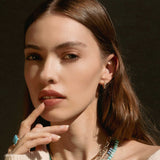 14k Waterdrop Diamond Huggie Earrings