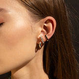 14k Waterdrop Diamond Huggie Earrings