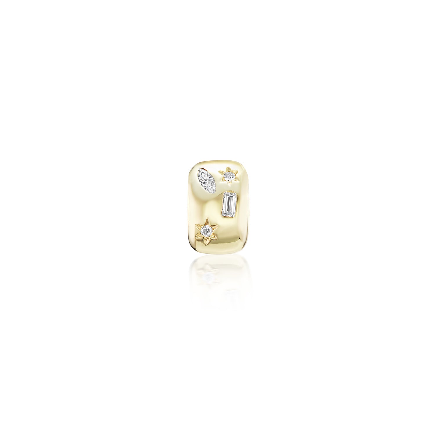 14k Diamond Celestial Orbit Bead