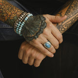 Mr. LOWE Turquoise and Opal Southwest Ring