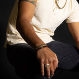 Men's Mr. LOWE 14k Tiger's Eye Bond Ring with Diamond Bezel