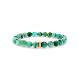 Mr. LOWE Men's Emerald Bracelet with 14k Gold Rondelle - 8mm