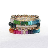 14k London Blue Topaz Bracelet with Diamond Bar - 8mm