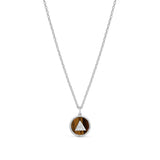 Mr. LOWE Tigers Eye and Diamond Serenity Pendant Chain Necklace