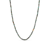 Mr. LOWE Men's African Turquoise with Carved Skull Necklace - 23"