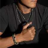 Men's Mr. LOWE African Turquoise with Carved Skull Necklace - 25"